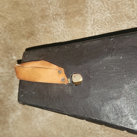 Ornate wood and metal wall mask display. - Picture 8 of 9